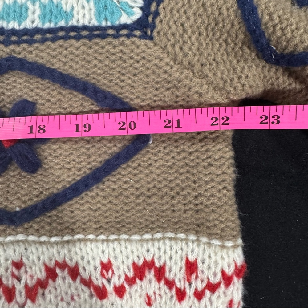 Entro Tan Patterned Crew Neck Sweater - Picture 8 of 9